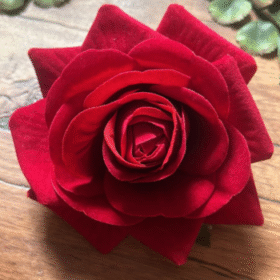 Presilha Rosa Vermelha Grande